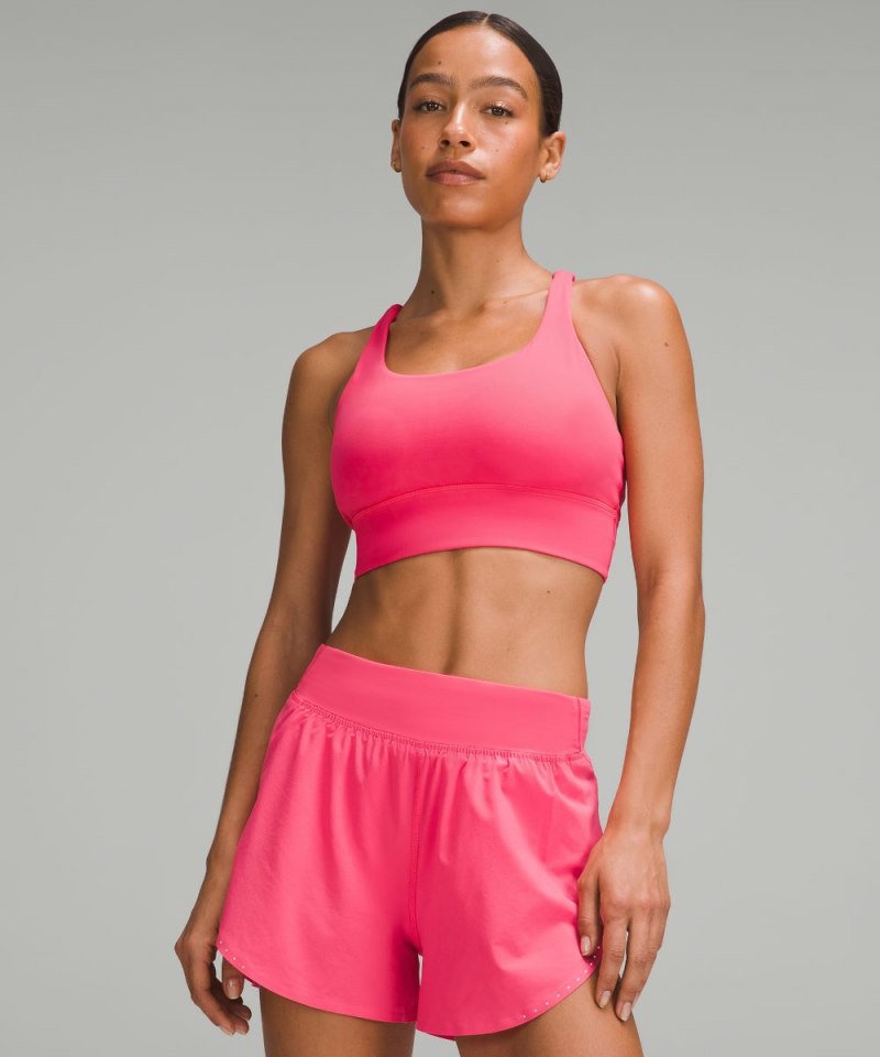 Lululemon Energy Longline Bra *Medium Support, B–D Cups Glaze Pink Online Outlet Sale