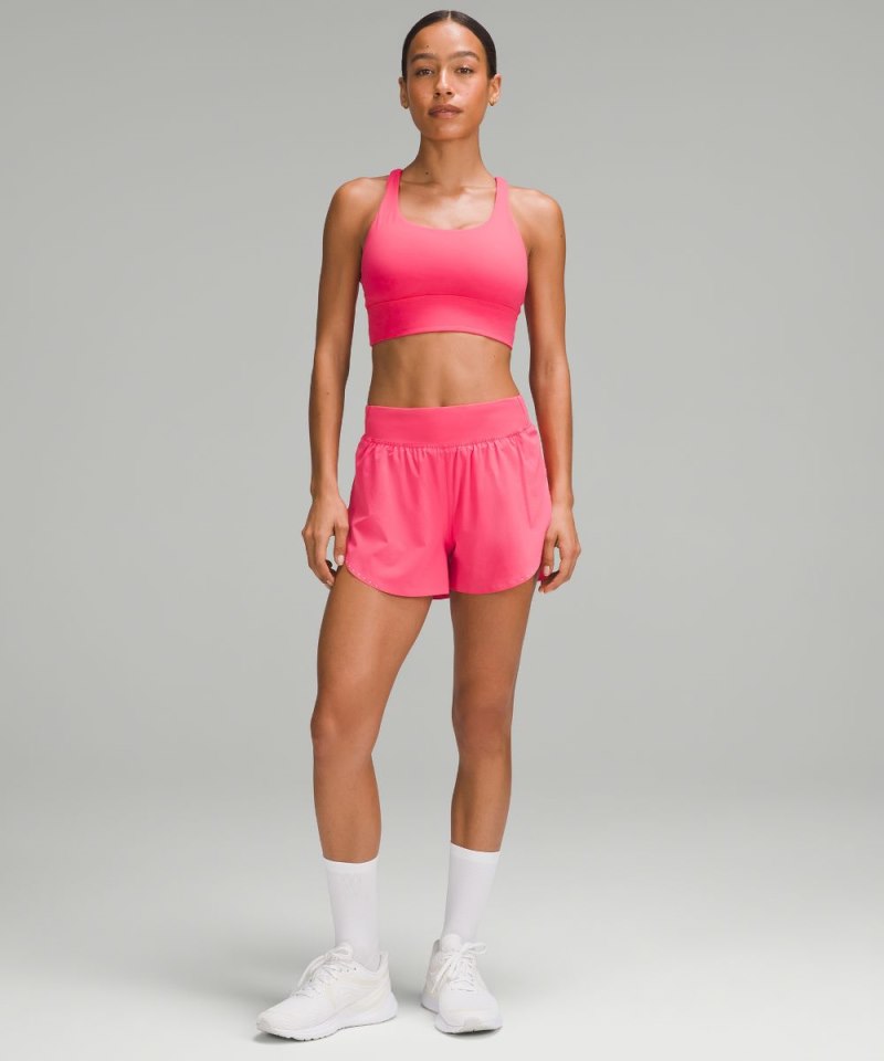 Lululemon Energy Longline Bra *Medium Support, B–D Cups Glaze Pink Online Outlet Sale