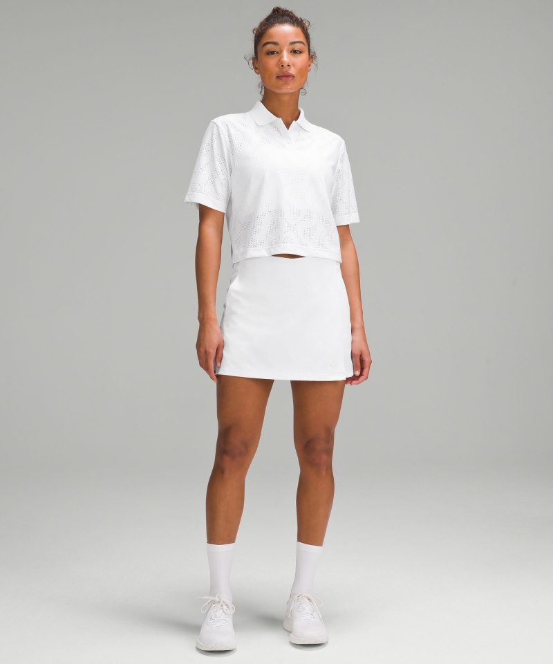Lululemon Classic-Fit Short-Sleeve Polo Shirt *Logo White Online Outlet Sale