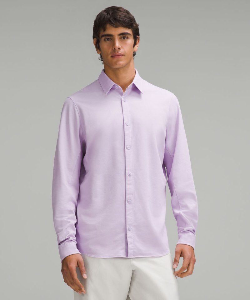 Lululemon Commission Long-Sleeve Shirt Enzyme Dye Lilac Ether Online Outlet Sale