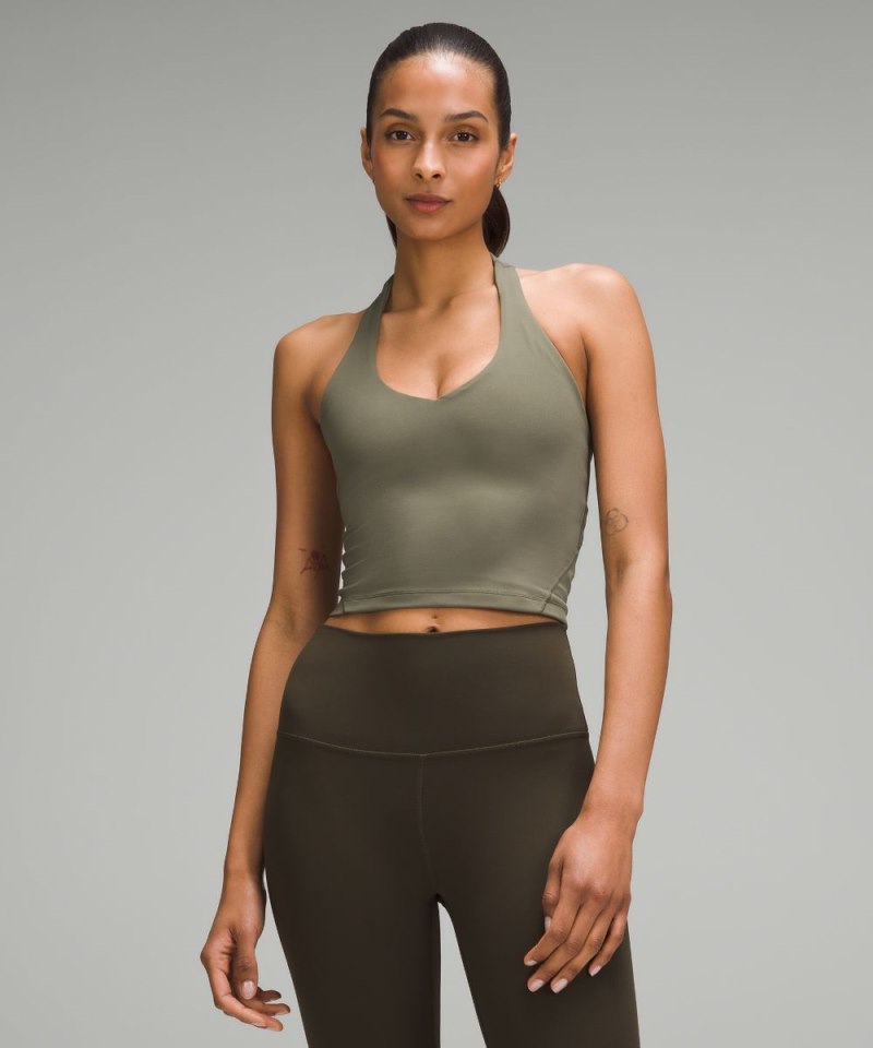 Lululemon Align™ Halter Tank Top Army Green Online Outlet Sale