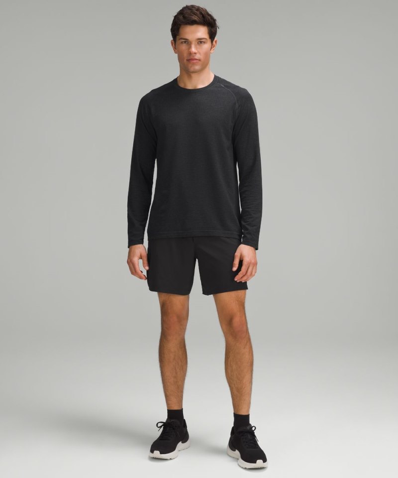 Lululemon Metal Vent Tech Long-Sleeve Shirt *Updated Fit Graphite Grey / Black Online Outlet Sale