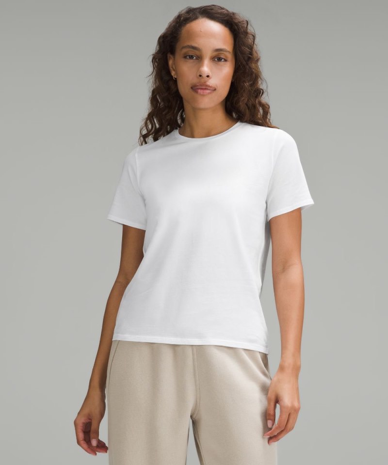 Lululemon Organic Cotton Crewneck T-Shirt White Online Outlet Sale