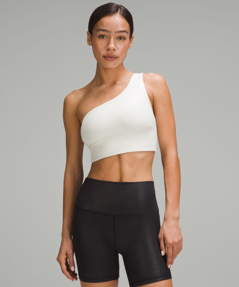 Lululemon Align™ Asymmetrical Ribbed Bra *Light Support C / D Cup Shine Bone Radiate Transparent Foil Online Outlet Sale