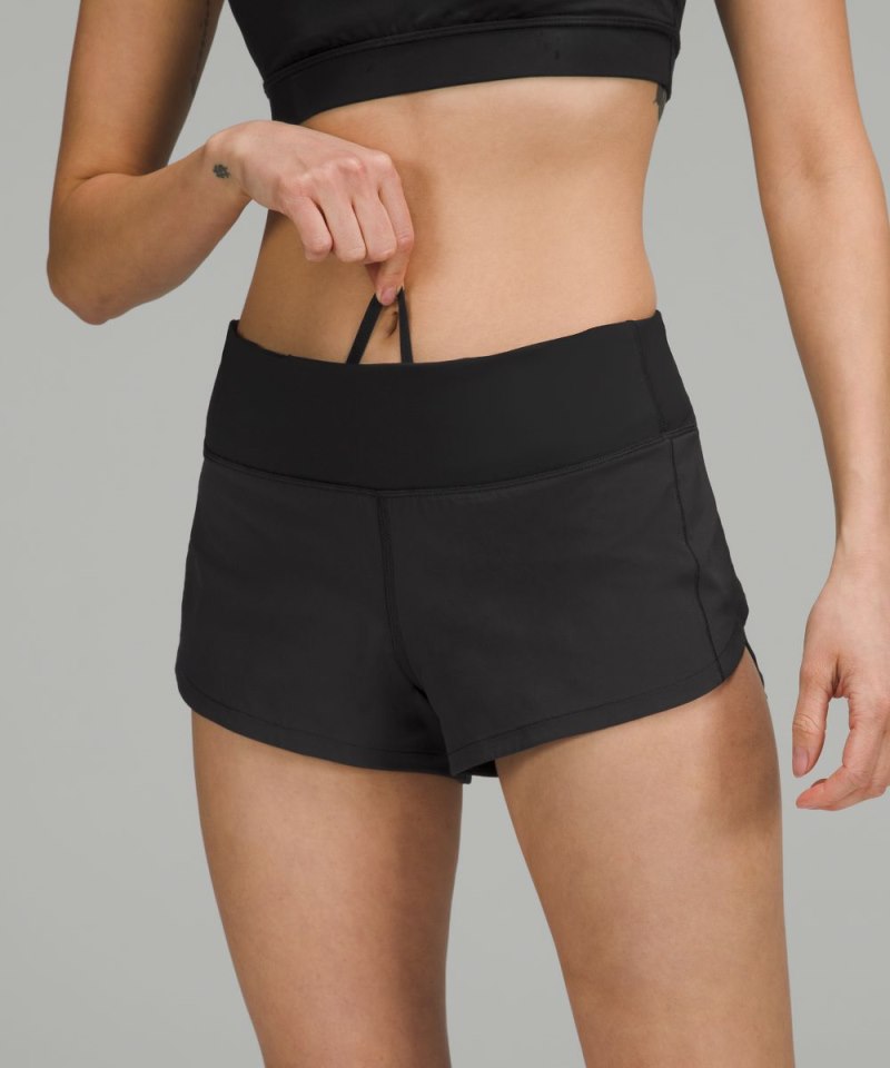Lululemon Speed Up Low-Rise Lined Short 2.5" Black Online Outlet Sale