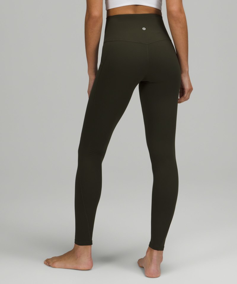 Lululemon Align™ High-Rise Pant with Pockets 28" Dark Olive Online Outlet Sale