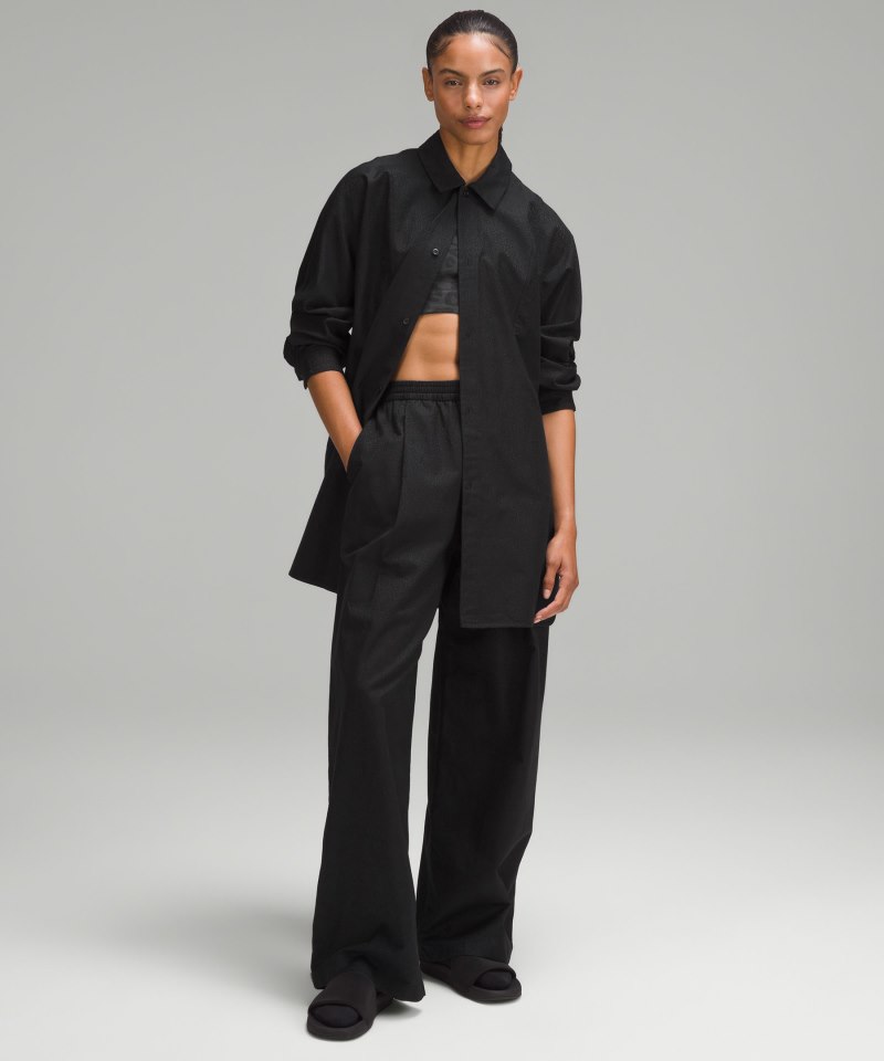 Lululemon lab Jacquard Relaxed-Fit Shirt Leopardo Jacquard MED Black Online Outlet Sale