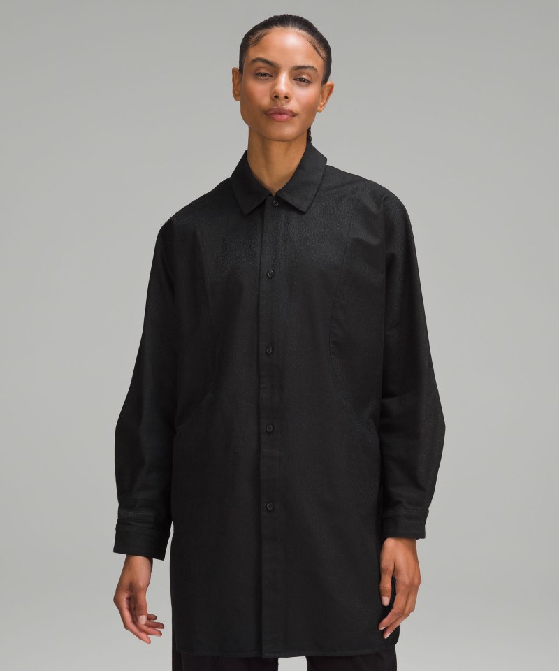 Lululemon lab Jacquard Relaxed-Fit Shirt Leopardo Jacquard MED Black Online Outlet Sale