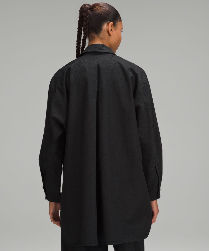 Lululemon lab Jacquard Relaxed-Fit Shirt Leopardo Jacquard MED Black Online Outlet Sale