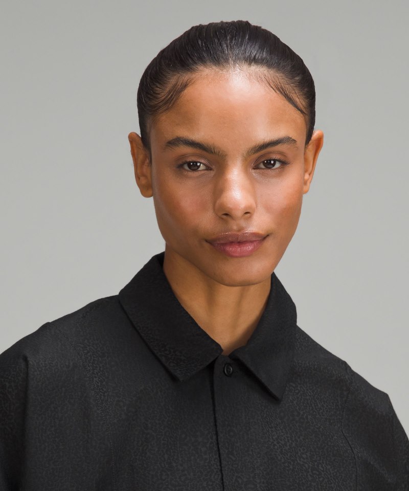 Lululemon lab Jacquard Relaxed-Fit Shirt Leopardo Jacquard MED Black Online Outlet Sale