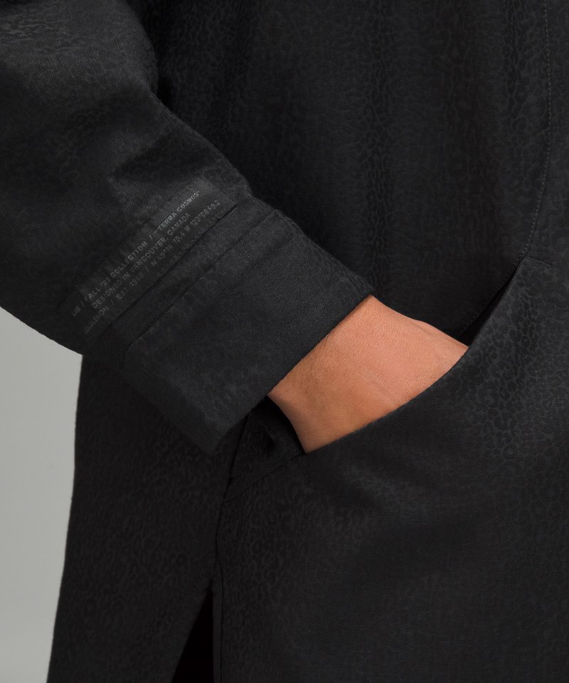Lululemon lab Jacquard Relaxed-Fit Shirt Leopardo Jacquard MED Black Online Outlet Sale