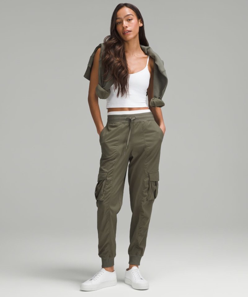 Lululemon Dance Studio Relaxed-Fit Mid-Rise Cargo Jogger Army Green Online Outlet Sale