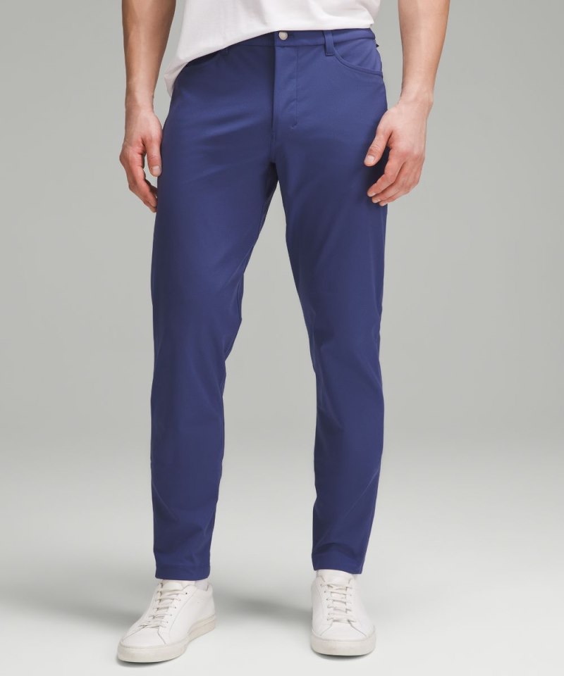 Lululemon ABC Slim-Fit 5 Pocket Pant 34"L *Warpstreme Gatsby Blue Online Outlet Sale