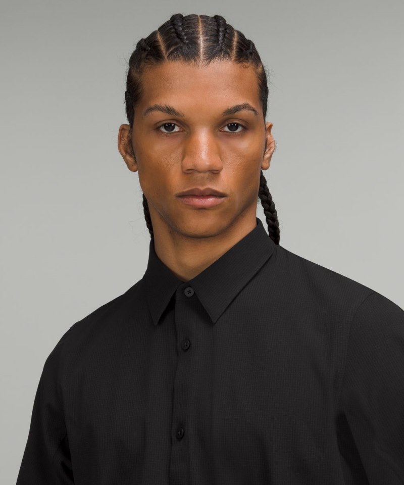 Lululemon Airing Easy Short-Sleeve Shirt Black Online Outlet Sale