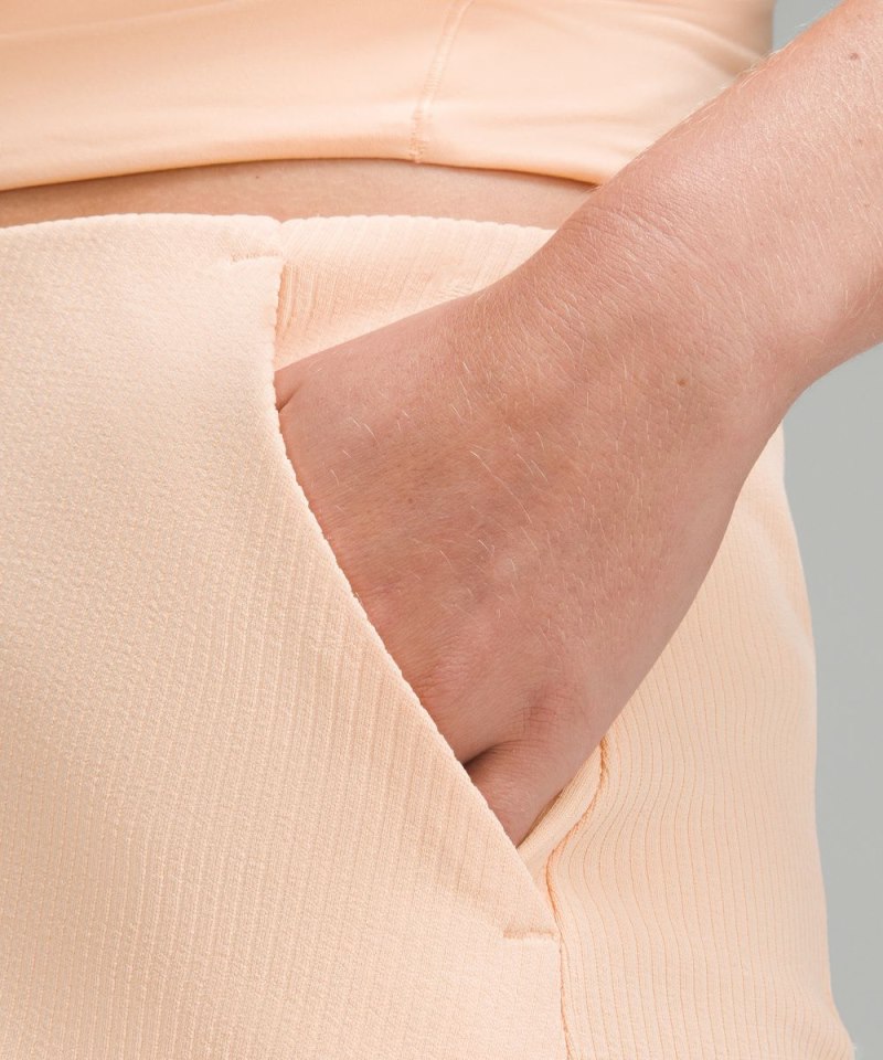 Lululemon Ribbed Softstreme High-Rise Short 2" Peach Bellini Online Outlet Sale
