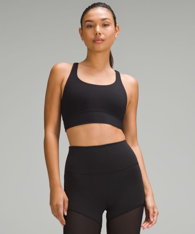 Lululemon Energy Longline Bra *Medium Support, B–D Cups Black Online Outlet Sale
