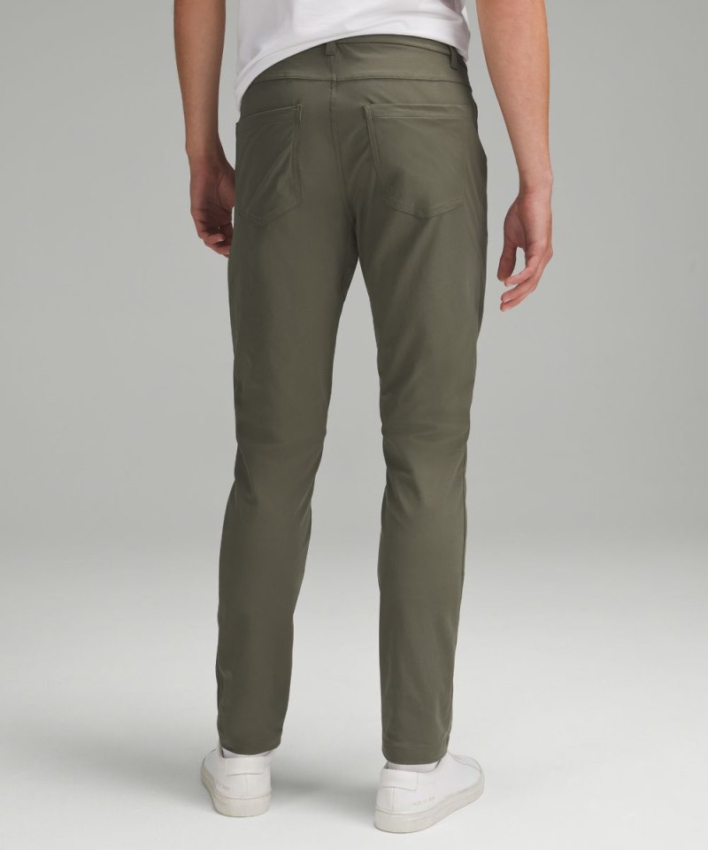 Lululemon ABC Slim-Fit 5 Pocket Pant 34"L *Warpstreme Army Green Online Outlet Sale