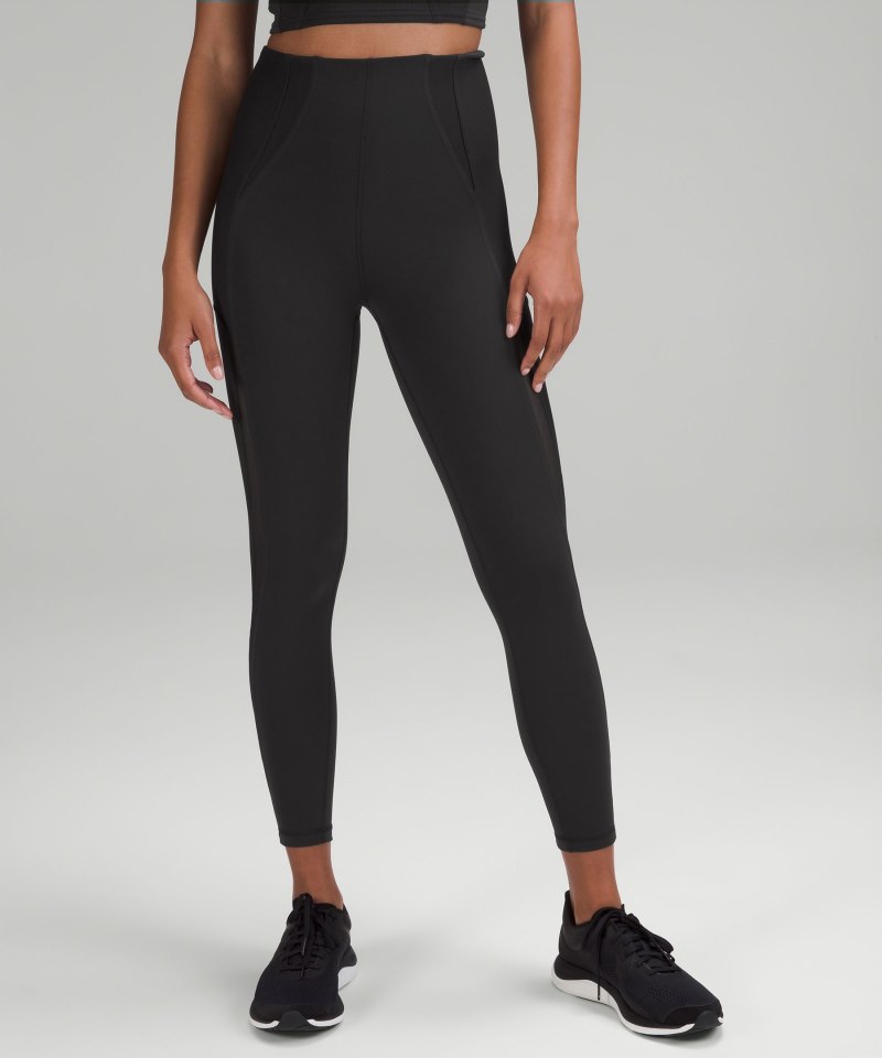 Lululemon Everlux and Mesh Super-High-Rise Training Tight 25" Black Online Outlet Sale