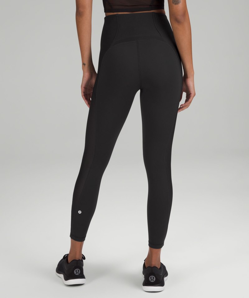 Lululemon Everlux and Mesh Super-High-Rise Training Tight 25" Black Online Outlet Sale