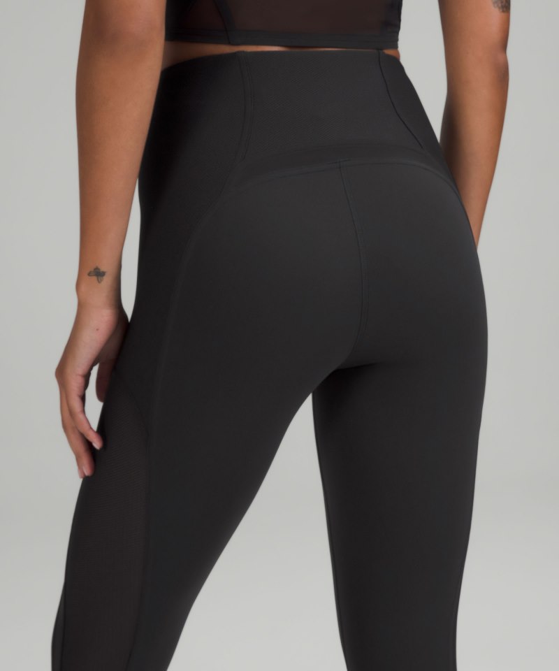 Lululemon Everlux and Mesh Super-High-Rise Training Tight 25" Black Online Outlet Sale