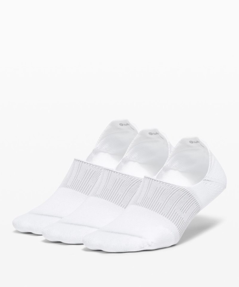 Lululemon Women's Power Stride No-Show Socks with Active Grip *3 Pack White Online Outlet Sale