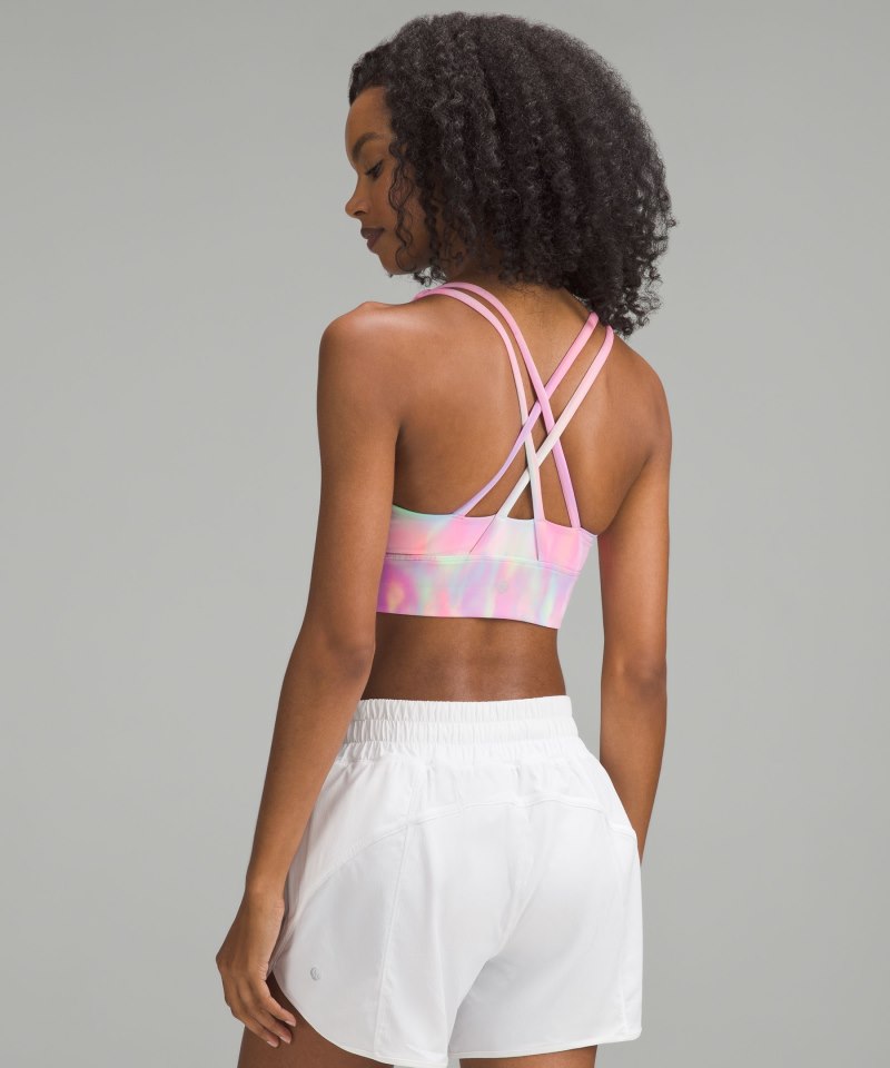 Lululemon Energy Longline Bra Medium Support, B–D Cups *Wash Psychedelic Wash Multi Online Outlet Sale