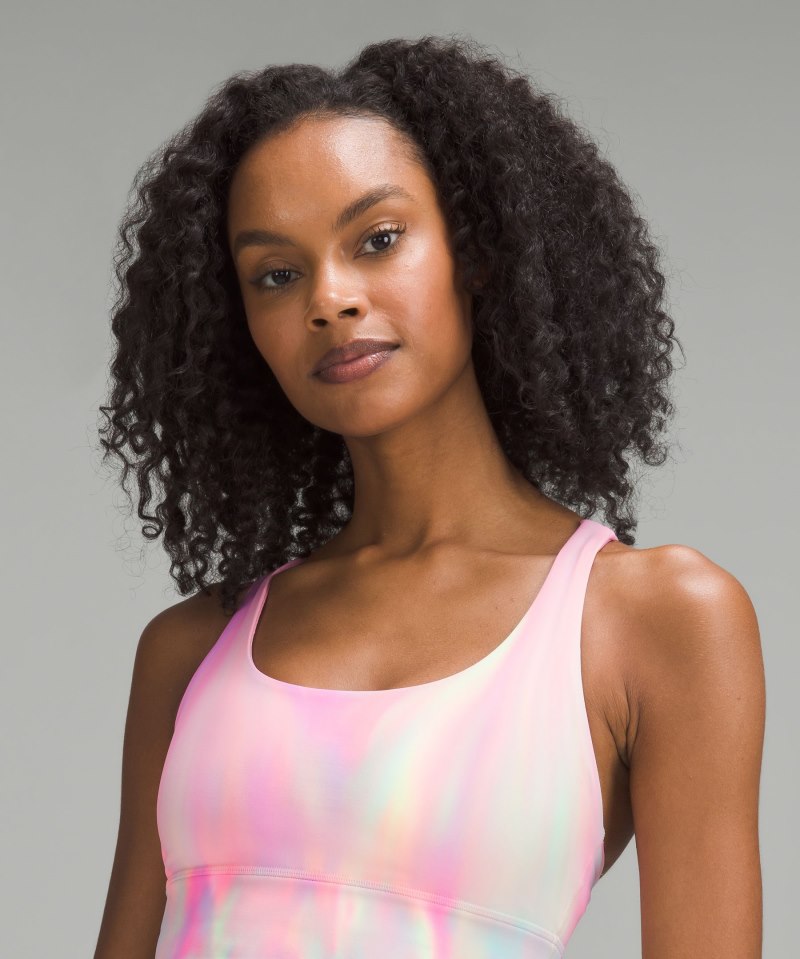 Lululemon Energy Longline Bra Medium Support, B–D Cups *Wash Psychedelic Wash Multi Online Outlet Sale
