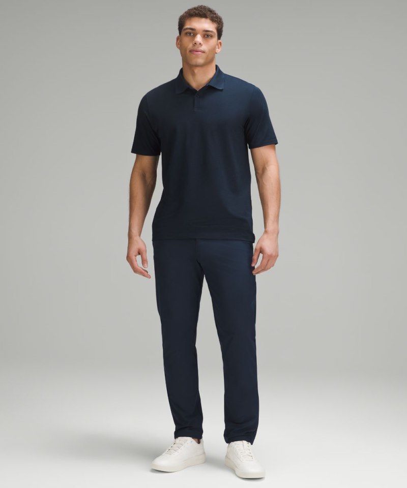 Lululemon Classic-Fit Pique Short-Sleeve Polo Shirt True Navy Online Outlet Sale