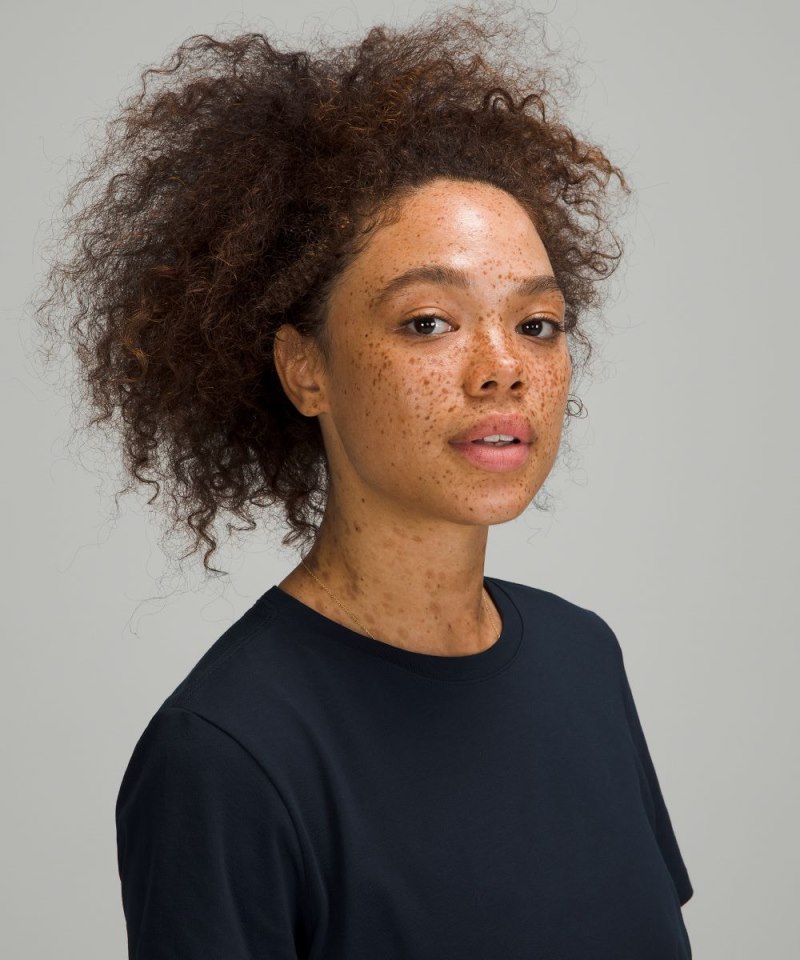 Lululemon Love Curved-Hem Crewneck T-Shirt True Navy Online Outlet Sale