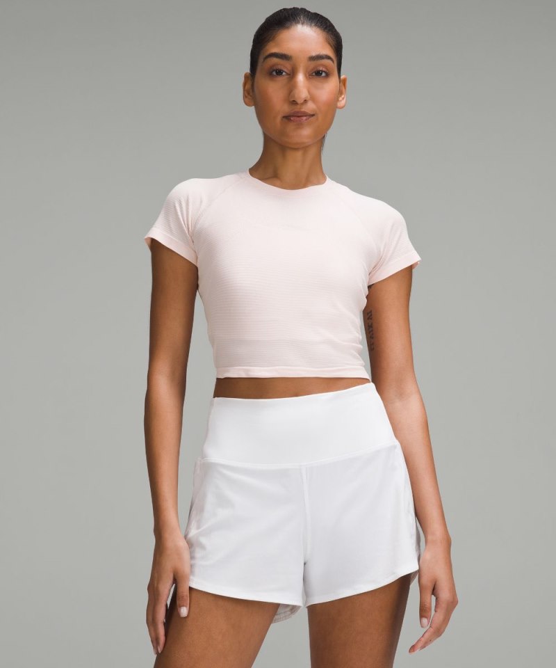 Lululemon Swiftly Tech Cropped Short-Sleeve Shirt 2.0 Strawberry Milkshake / Strawberry Milkshake (not available) Online Outlet Sale