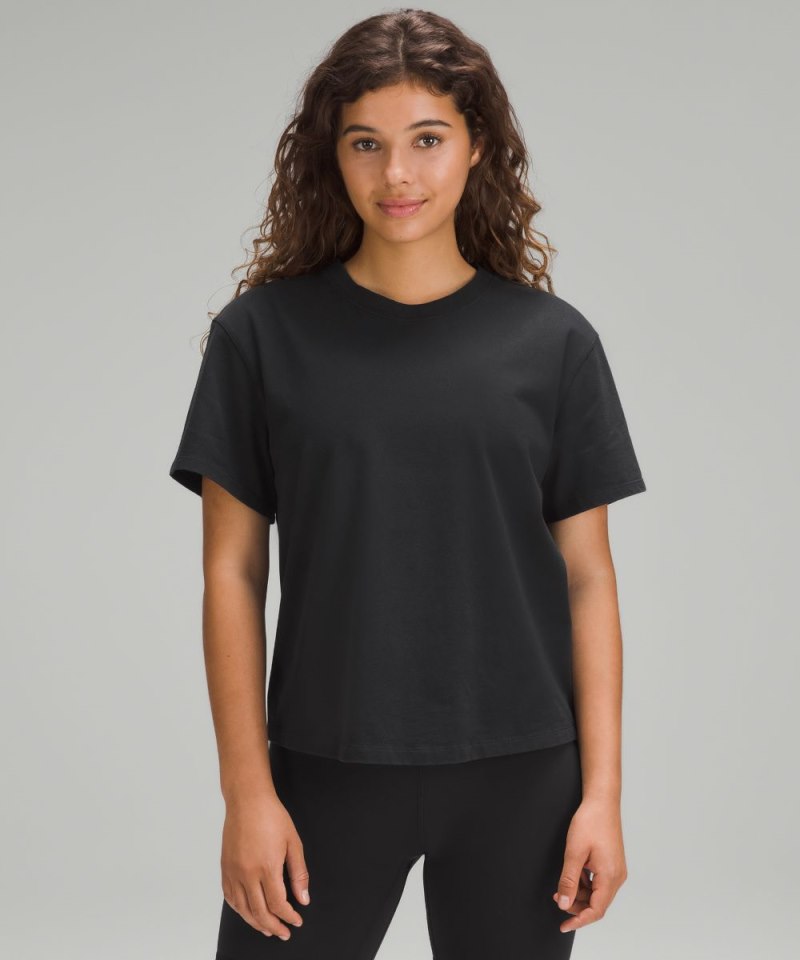 Lululemon Relaxed-Fit Cotton Jersey T-Shirt Black Online Outlet Sale