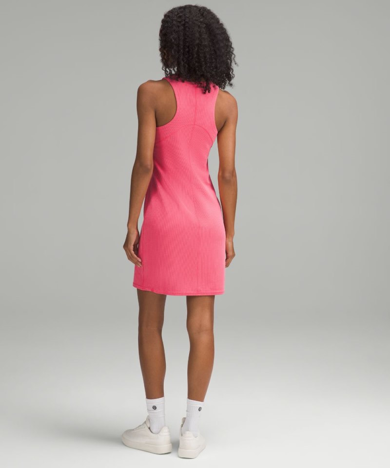 Lululemon Ribbed Softstreme Slim-Fit Tank Dress Glaze Pink Online Outlet Sale