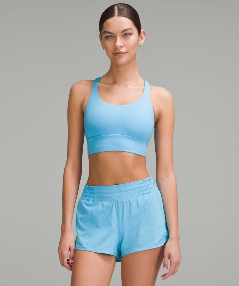 Lululemon Energy Longline Bra *Medium Support, B–D Cups Kayak Blue Light Online Outlet Sale