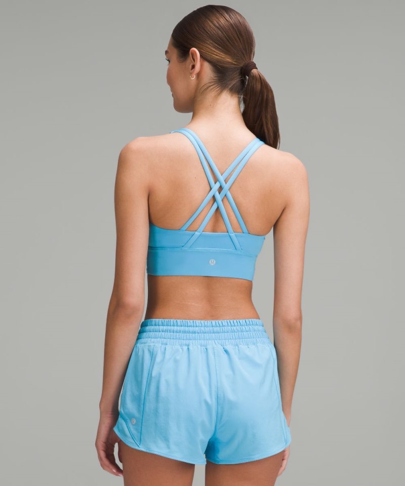 Lululemon Energy Longline Bra *Medium Support, B–D Cups Kayak Blue Light Online Outlet Sale