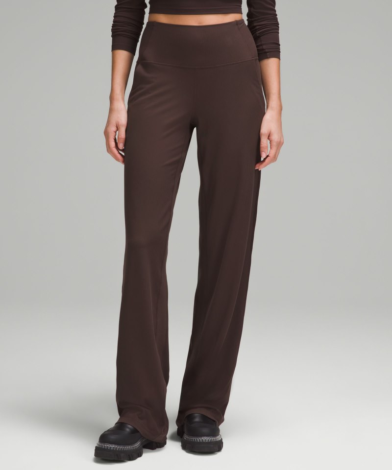 Lululemon Align™ Ribbed High-Rise Wide-Leg Pant *Tall Espresso Online Outlet Sale