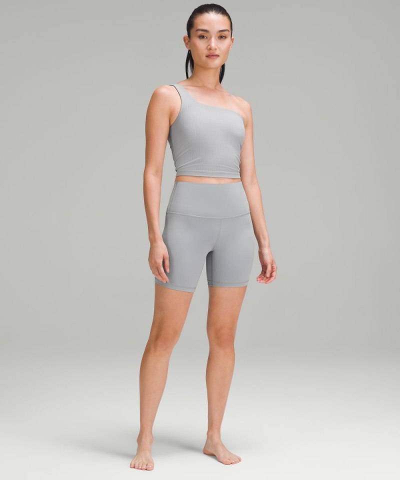 Lululemon Ribbed Nulu Asymmetrical Yoga Tank Top Rhino Grey Online Outlet Sale