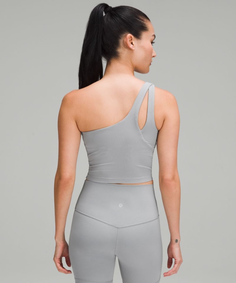 Lululemon Ribbed Nulu Asymmetrical Yoga Tank Top Rhino Grey Online Outlet Sale