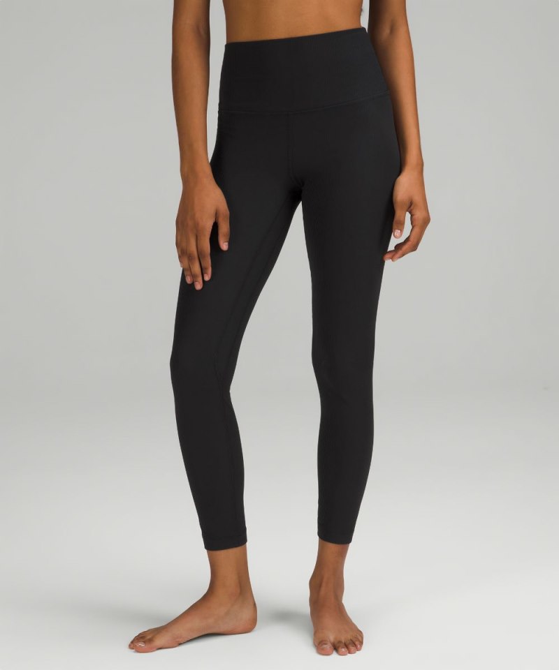 Lululemon Align™ High-Rise Ribbed Pant 25" Black Online Outlet Sale