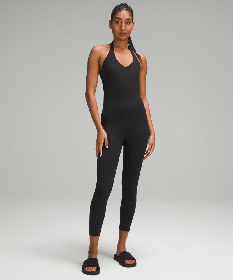 Lululemon Align™ Halter Bodysuit 25" Black Online Outlet Sale