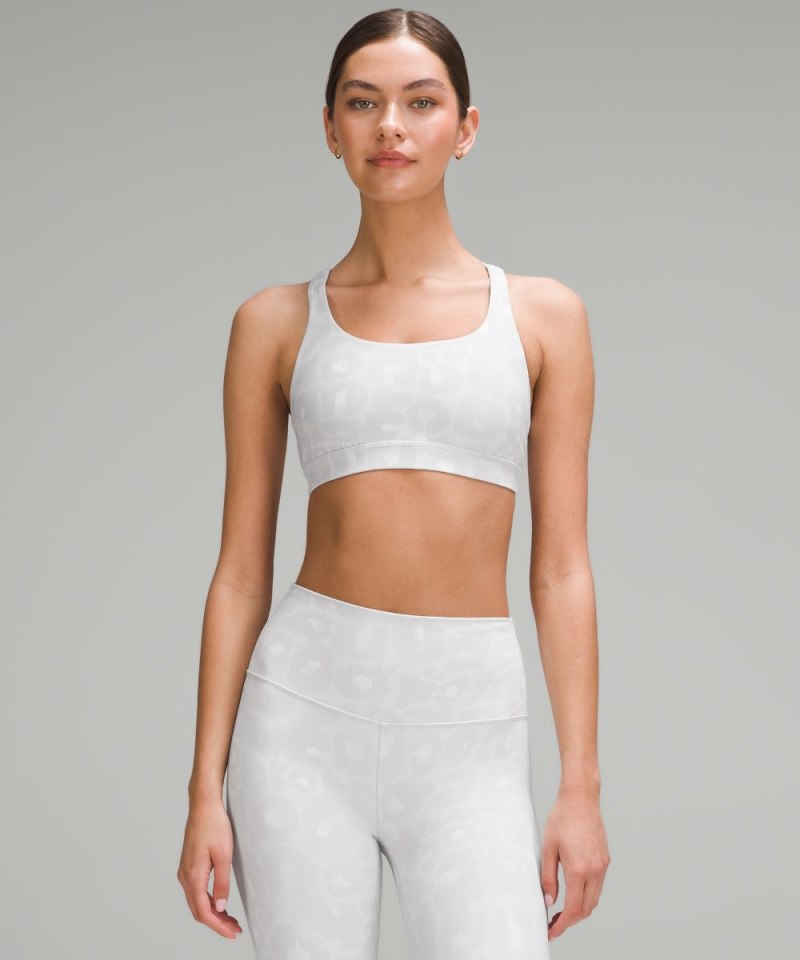 Lululemon Energy Bra *Medium Support, B–D Cups Spray Leopard Grey Multi Online Outlet Sale