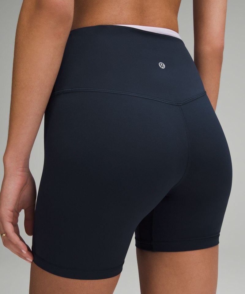 Lululemon Align™ High-Rise Short 6" *Colour Block True Navy / Lilac Ether Online Outlet Sale