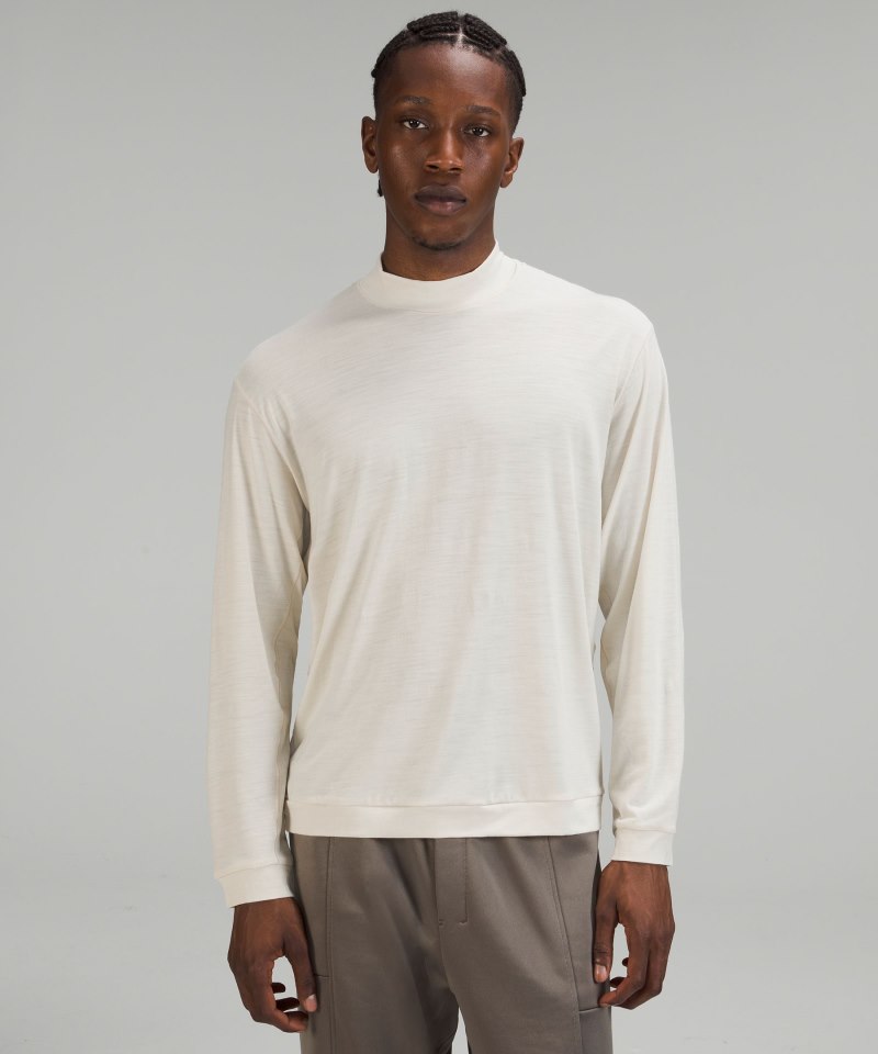 Lululemon lab Merino Wool-Blend Long-Sleeve Shirt Natural Ivory Online Outlet Sale