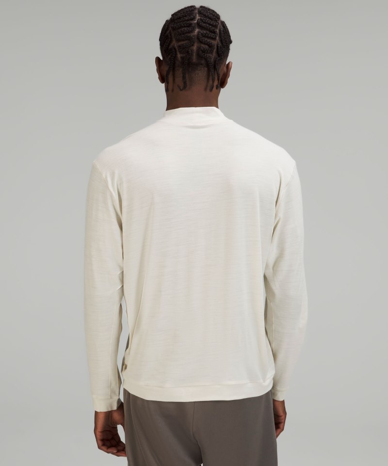 Lululemon lab Merino Wool-Blend Long-Sleeve Shirt Natural Ivory Online Outlet Sale