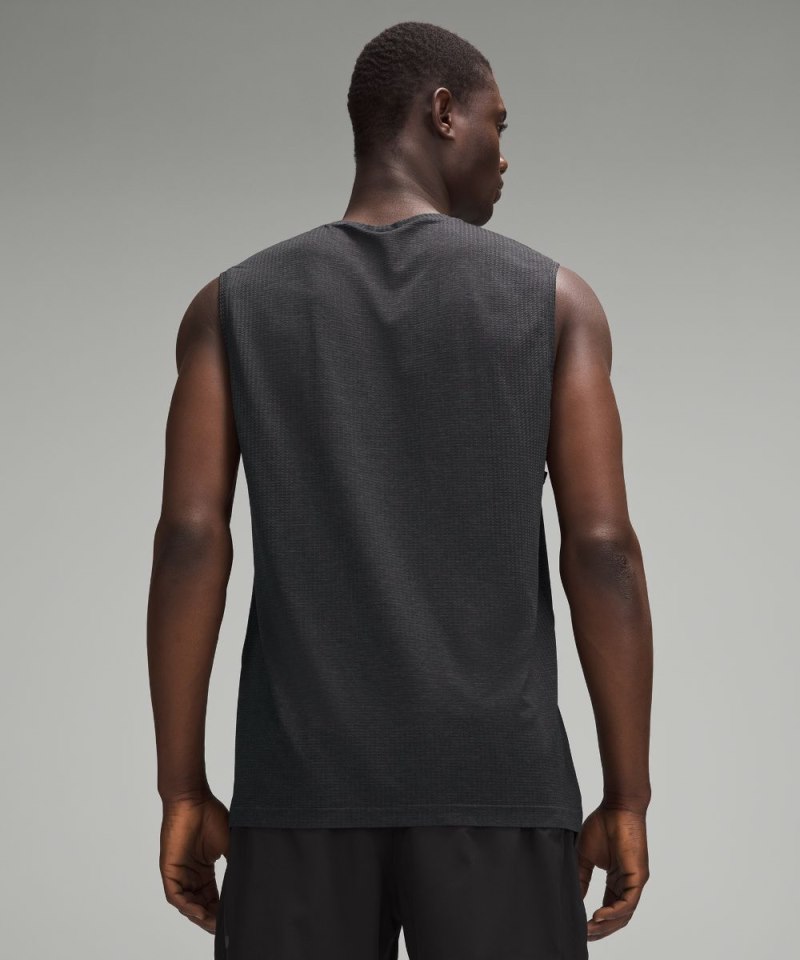 Lululemon Metal Vent Tech Sleeveless Shirt *Updated Fit Graphite Grey / Black Online Outlet Sale