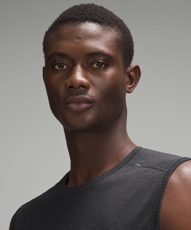 Lululemon Metal Vent Tech Sleeveless Shirt *Updated Fit Graphite Grey / Black Online Outlet Sale