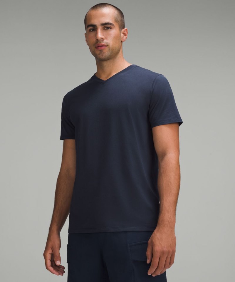 Lululemon Fundamental V-Neck T-Shirt Nautical Navy Online Outlet Sale