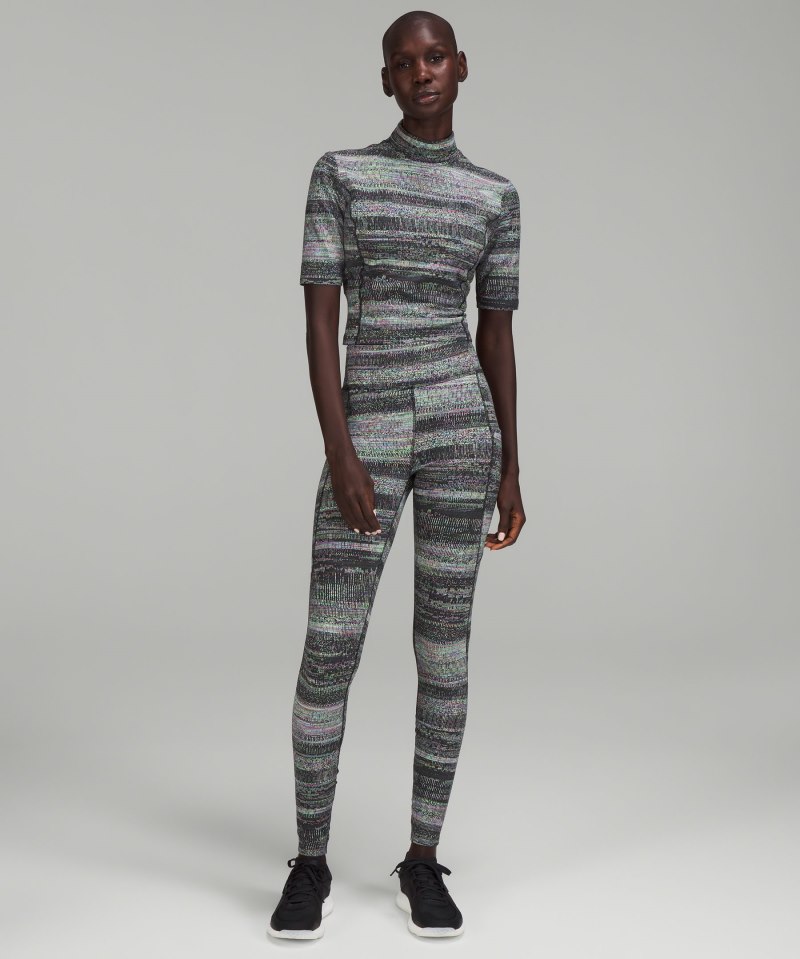 Lululemon lab Jacquard Mock Neck T-Shirt Future Noise Jacquard Online Outlet Sale