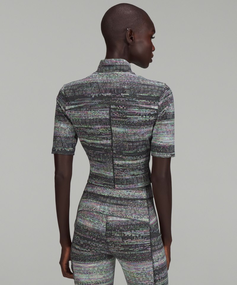 Lululemon lab Jacquard Mock Neck T-Shirt Future Noise Jacquard Online Outlet Sale