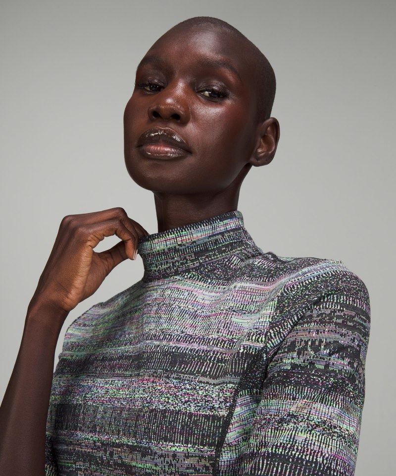 Lululemon lab Jacquard Mock Neck T-Shirt Future Noise Jacquard Online Outlet Sale