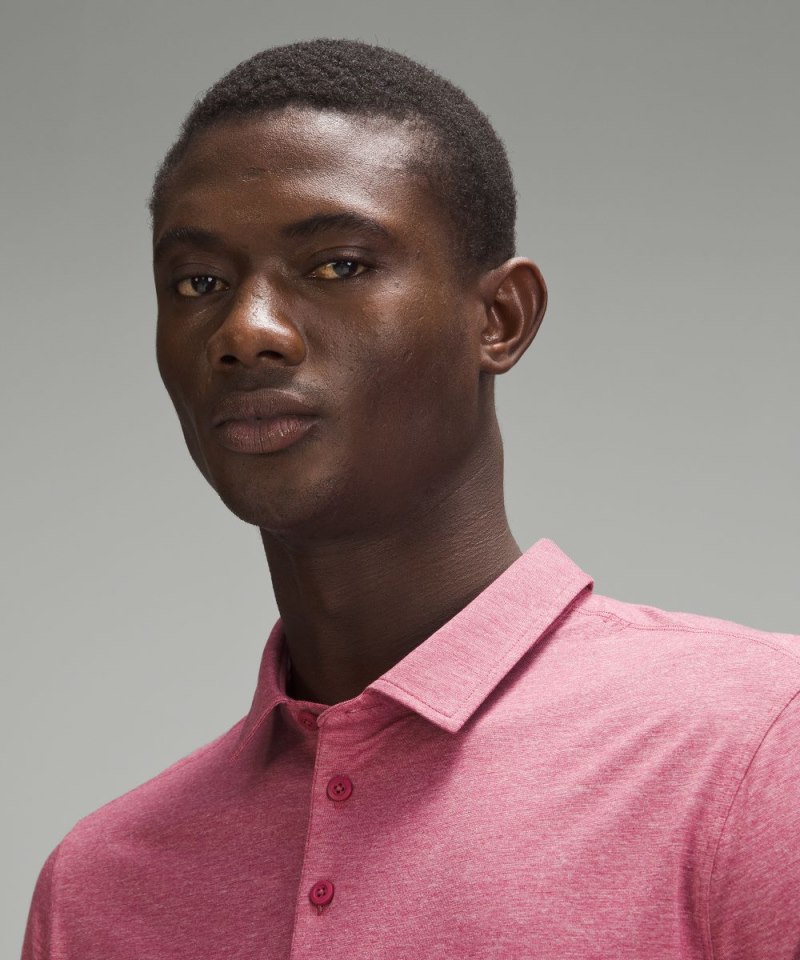 Lululemon Evolution Short-Sleeve Polo Shirt Heathered Washed Mauve Online Outlet Sale